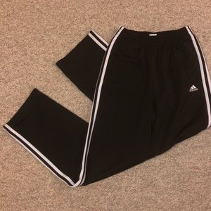Adidas 3 Stripe Black Sweatpants
